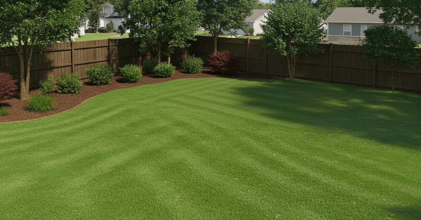 Backyard before studio installation